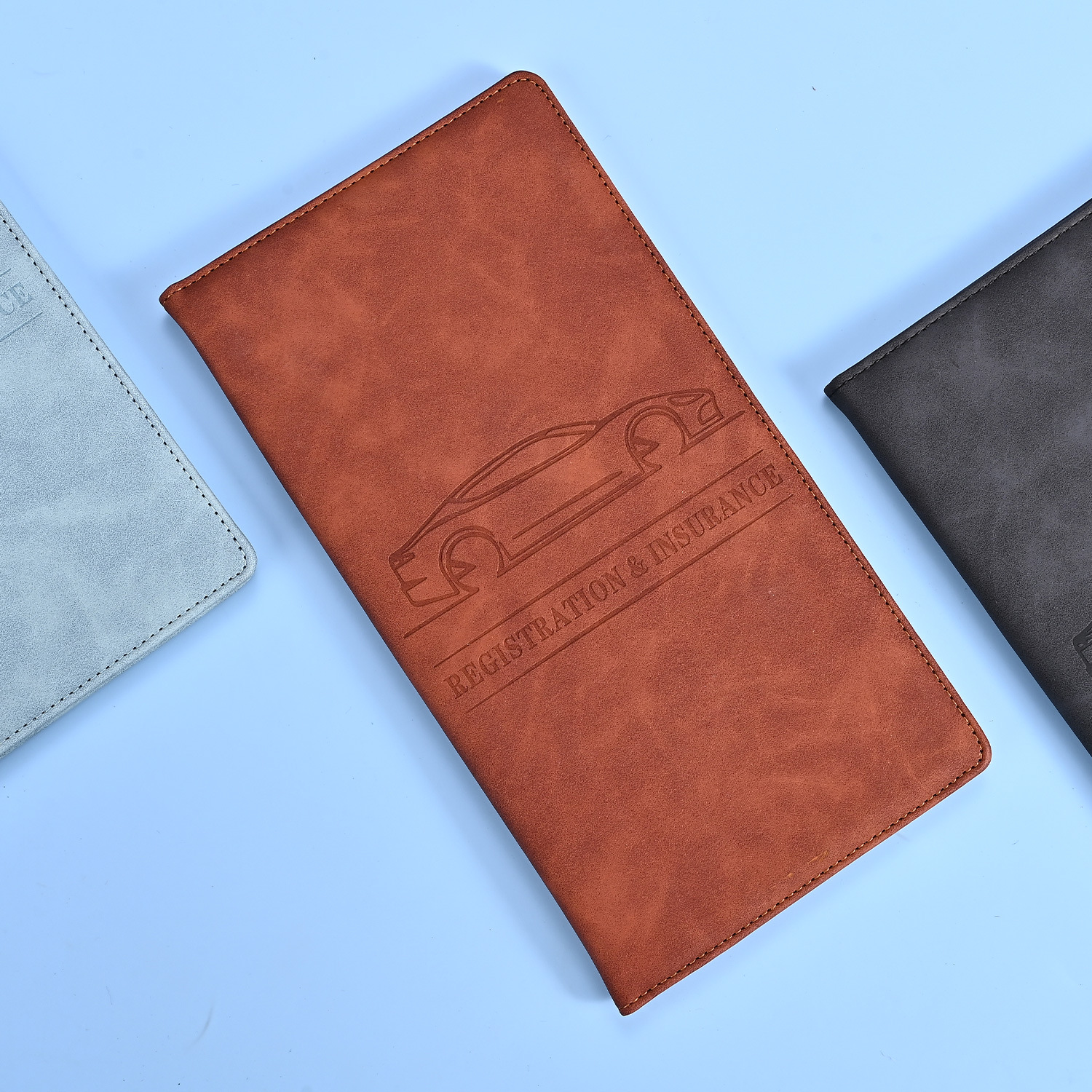 Picture of Cross-Border American Driver's License Leather Case Car Information Document Holder Amazon Best-Selling Passport Bag Custom Coin Card Holder