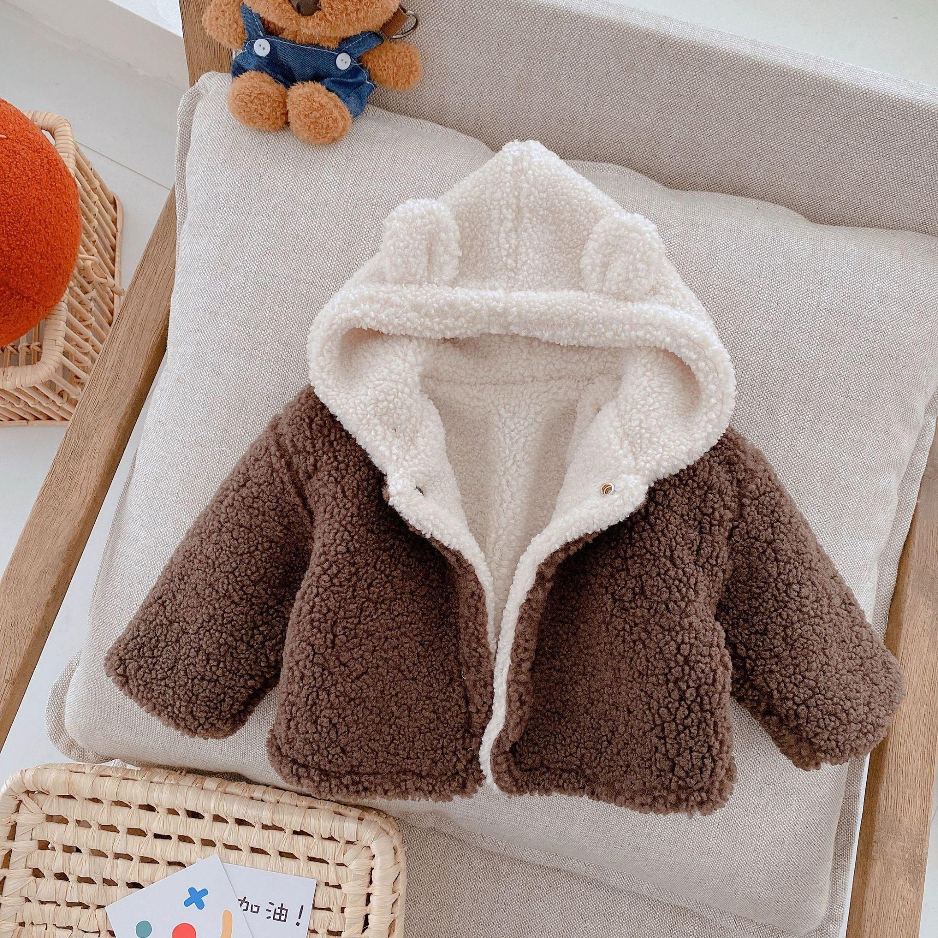 Picture of New Children's Plush Baby's Top Children's Wear Coat for Boys and Girls Autumn and Winter Top Big Children's Warm Jacket