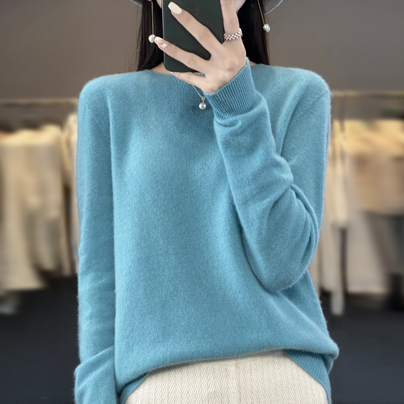 Picture of Soft Nuo low round neck sweater women's autumn and winter New pullover long sleeve wool bottoming shirt women's first-line ready-to-wear sweater women
