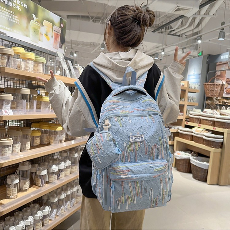 Picture of New Arrival Multi-functional Backpack Korean Style Mori Style Schoolbag for Female Students Outdoor Casual All-match Lightweight Large Capacity Backpack