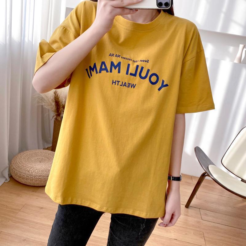 Picture of Maternity Wear T-Shirt Nursing Clothes Outing Summer Tops Loose Large Size Summer Nursing Clothes Nursing Clothes Bottoming Shirt T-Shirt