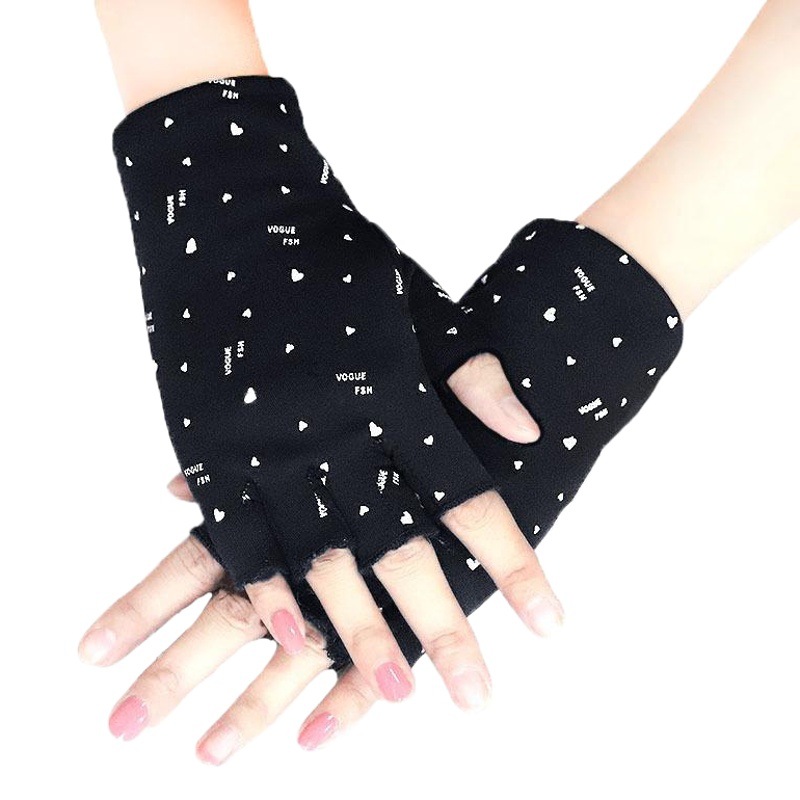 Women's Fleece-Lined Fingerless Gloves for Winter Warmth, Suitable for Driving, Cycling, and Work, Elastic Short Style, Unisex Milk Silk
