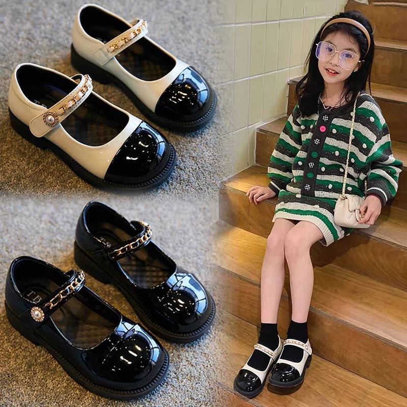 Girls' shoes, children's princesses, small leather shoes, 2025 new single shoes, foreign style girls' women's treasures, spring and autumn soft soles, Mary Jane