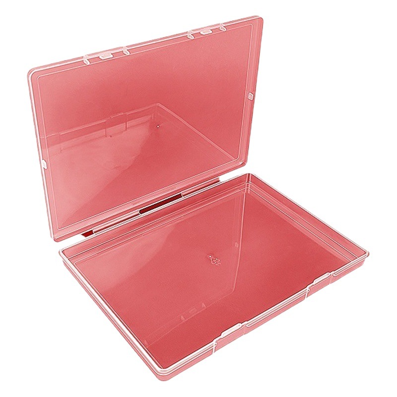 1.7 high rectangular transparent pp plastic empty box with lid jewelry tool storage box student brush storage box