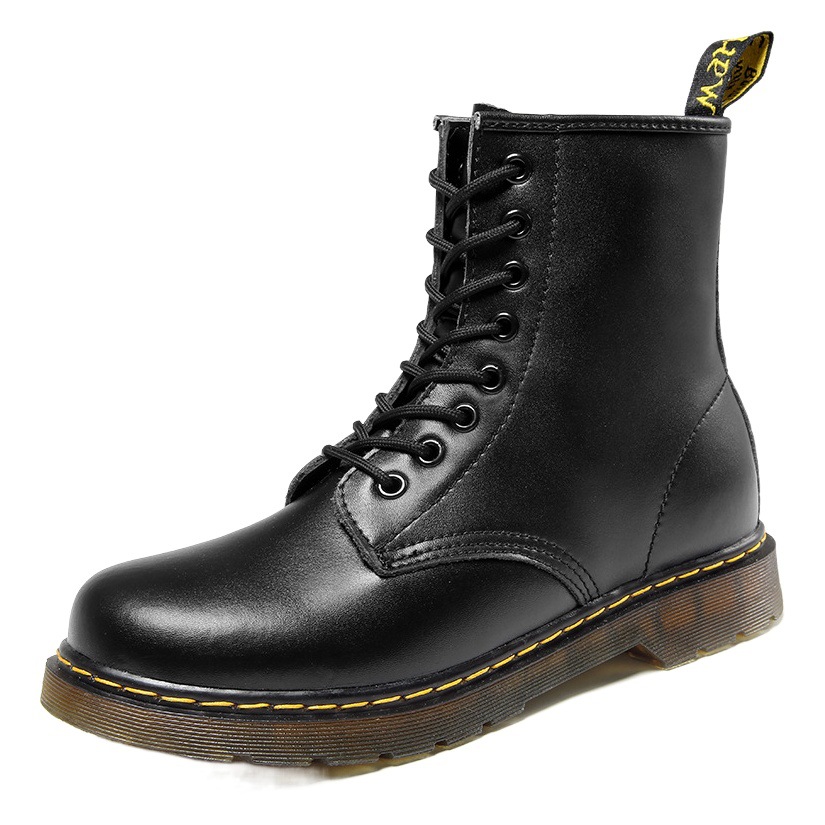 Amazon couple selling a generation of short boots Martin boots men's wholesale winter fleece-lined men's shoes 8 hole retro boots