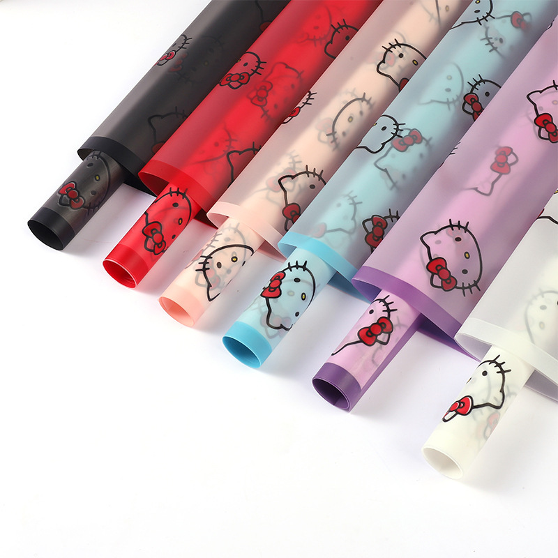 New Valentine's Day Flower Packaging Korean Plain Paper Flower Shop Bouquet Packaging Material Translucent Matte Paper Flower Wrapping Paper