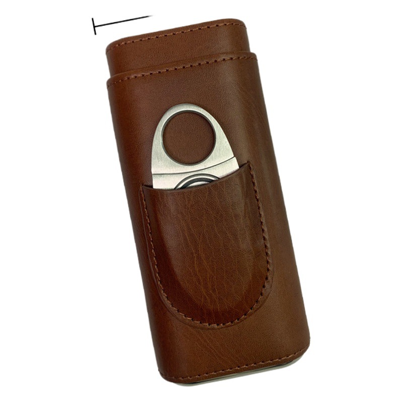 in stock Two-end Hardware Portable Cigar Set Cigar Cut Cigar Barrel Cedar Cigar Box Cuban Cigar Cigar