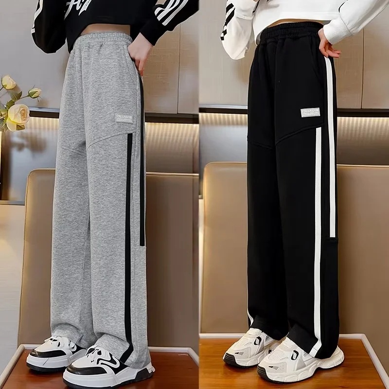 Picture of Girls' Pants Spring and Autumn 2023 New Western Style Mid-Big Boy Handsome Girls Autumn Children's Sports Casual Pants Trendy