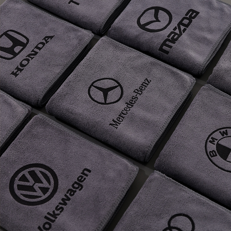 Car cleaning interior glass logo towel factory wholesale absorbent towel thickened car cleaning cloth towel