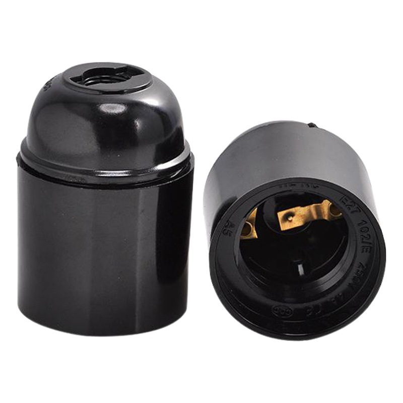 High temperature resistant flame retardant self-locking Bakelite light body lamp holder waterproof E27 bald lamp holder E27 lamp holder