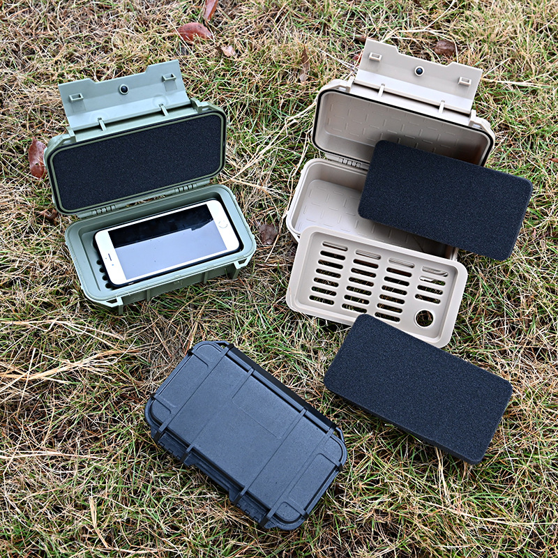 Outdoor Double-Layer Shock-Proof, Pressure-Proof and Waterproof Box, Sealed Box, Outdoor Camping Style Waterproof Box, Household Storage and Organizing Tool Box