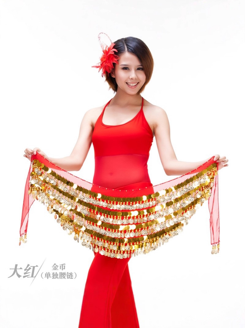 288 coins 5-layer gong piece waist chain original hand-crocheted belly dance super eye-catching belt manufacturer hot sale