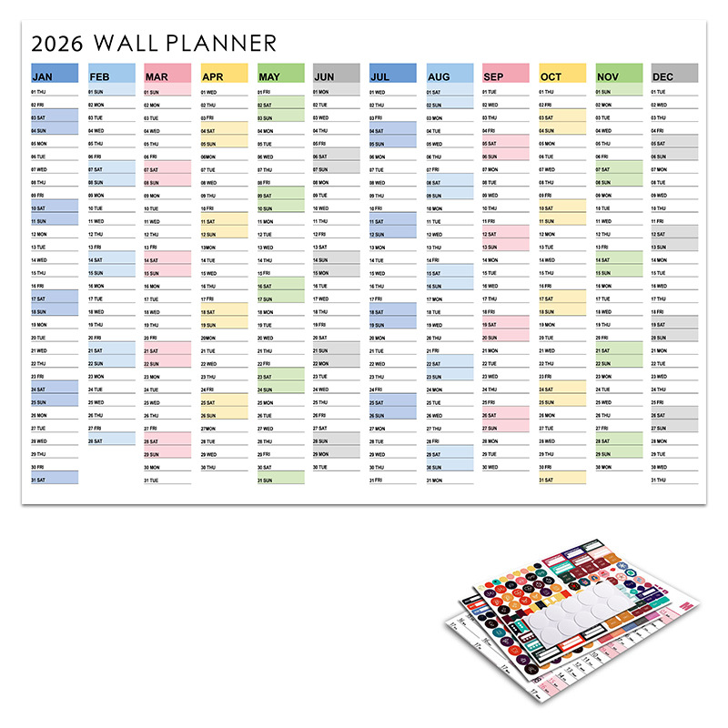 Picture of 2026 Full Year English Edition Desk Calendar Korean Version Desktop Wall Calendar Creative Simple Planner Amazon