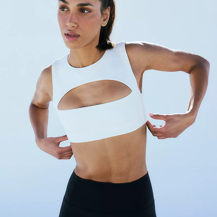 Autumn and winter new European and American sleeveless yoga clothing spring sexy women slim short with chest pad sports vest cross-border wholesale