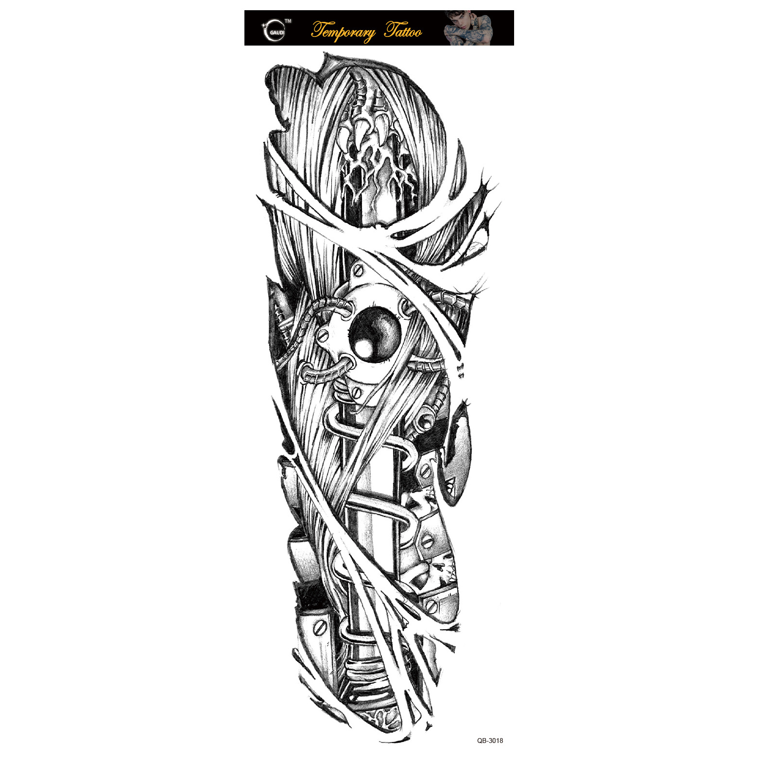 Picture of Large Flower Arm Tattoo Sticker Full Arm Waterproof Tattoo Temporary 400 Optional Full Arm Tattoo Sticker