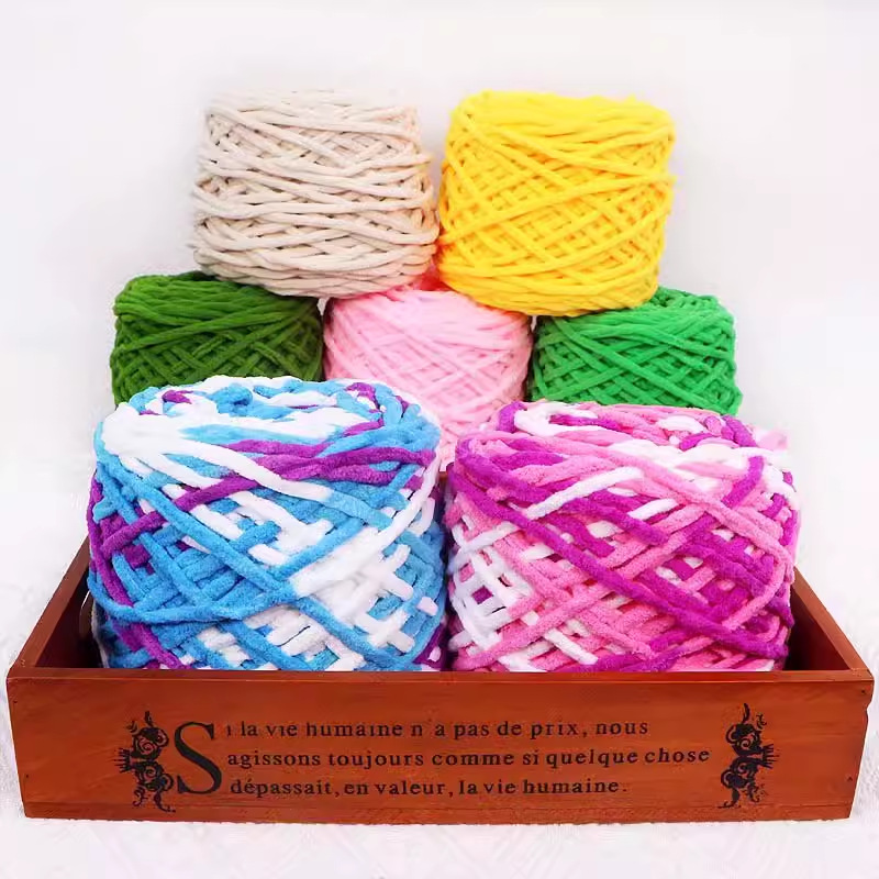 Ice thread 3.3 two soft coarse wool handmade diy knitting scarf wool group crochet hook slippers material