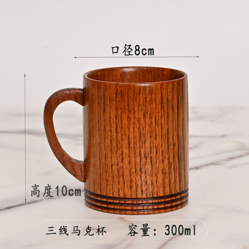 Picture of Origin supply round solid wood mug wooden creative water cup general insulation wooden cup large quantity excellent price
