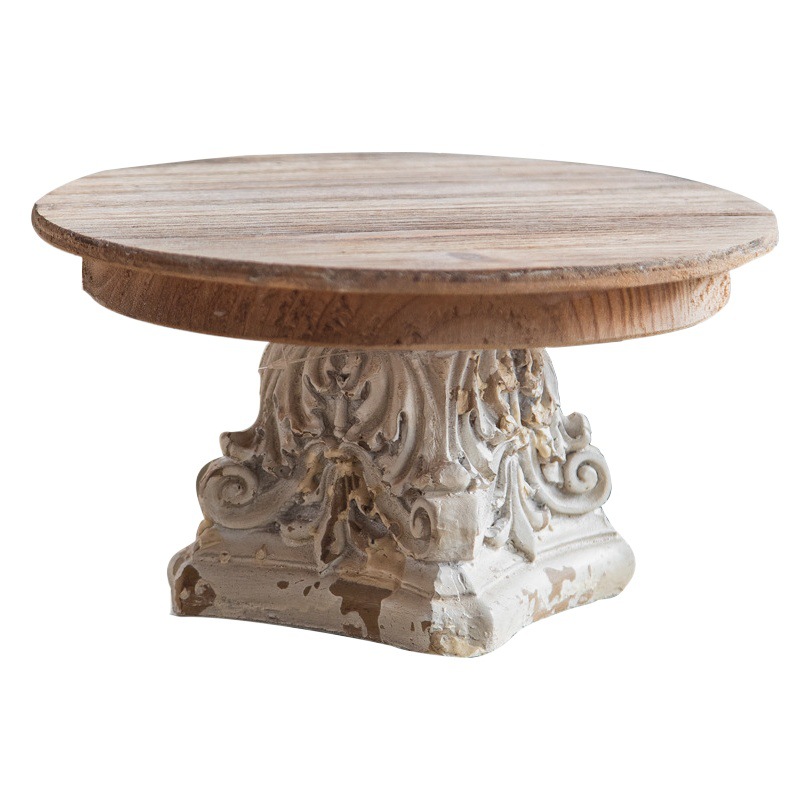 French Retro Carved Fruit Tray, Wedding Photography Props, B&B Entrance Decorations, Old Solid Wood Ornaments