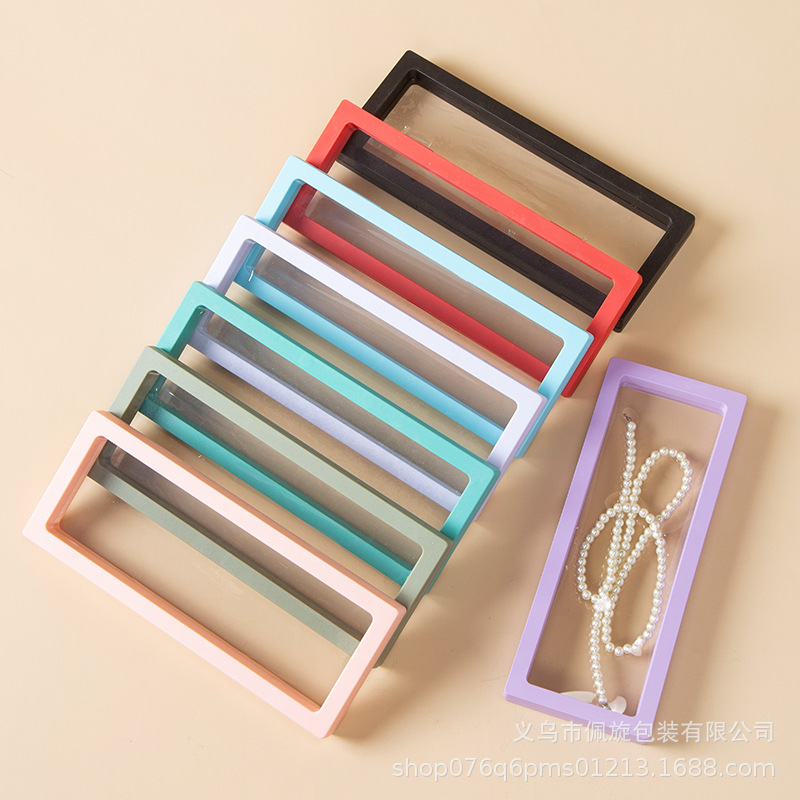 Color PE Suspension Box Jewelry Jewelry Finger Bracelet Earrings Jewelry Display Box Suspension Packaging Box in stock