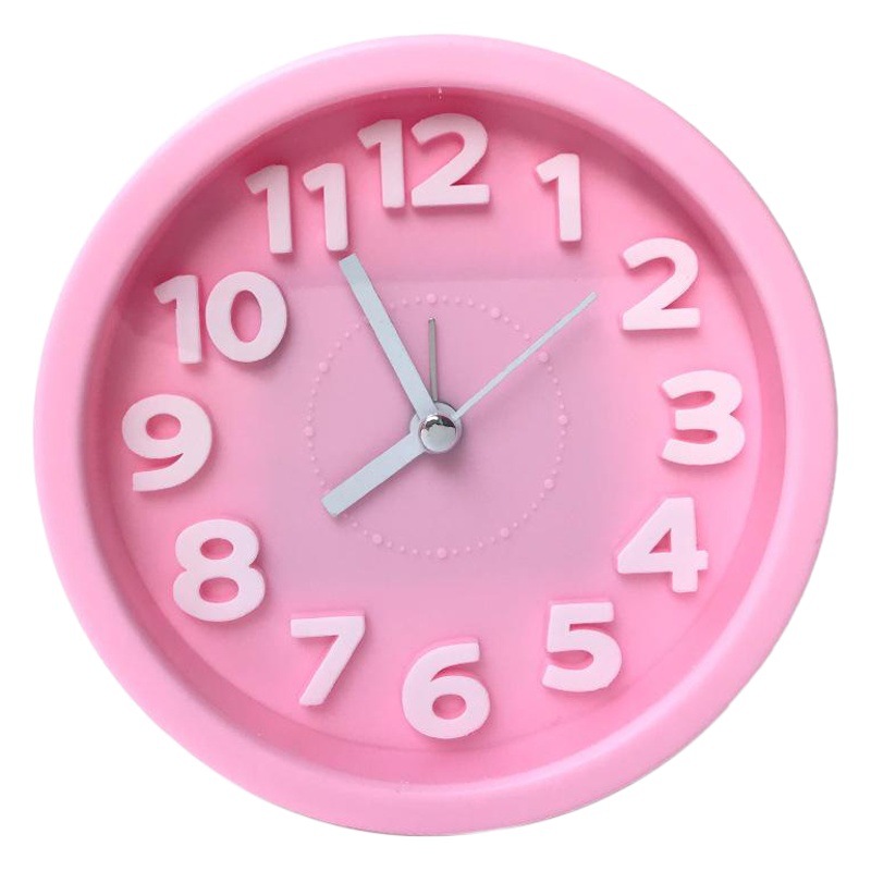 Creative Candy Color Three-Dimensional Digital Silent Large Alarm Clock Student Children's Bedroom Bedside Gift Manufacturer Wholesale