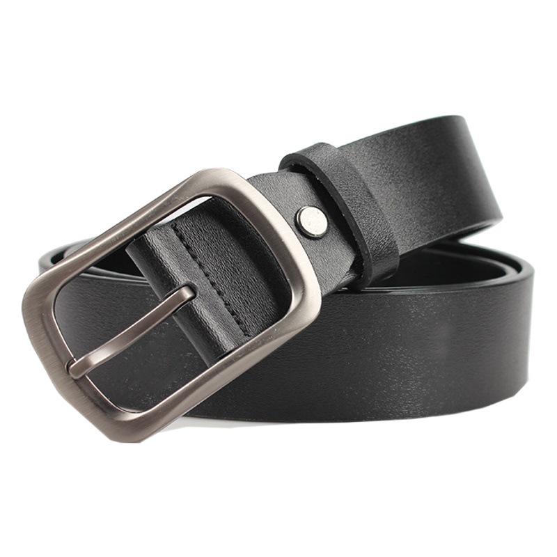 Belt men's casual Joker two-layer cowhide retro pin buckle men's pants with a generation of hair