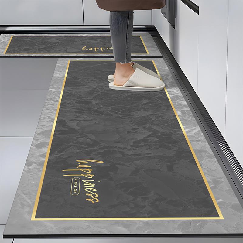Picture of Absorbent Carpet Non-Slip Foot Mat Wash-Free Dirty-Resistant Household Erasable Absorbent Mat Kitchen Floor Mat Oil-proof Door Diatom Mud