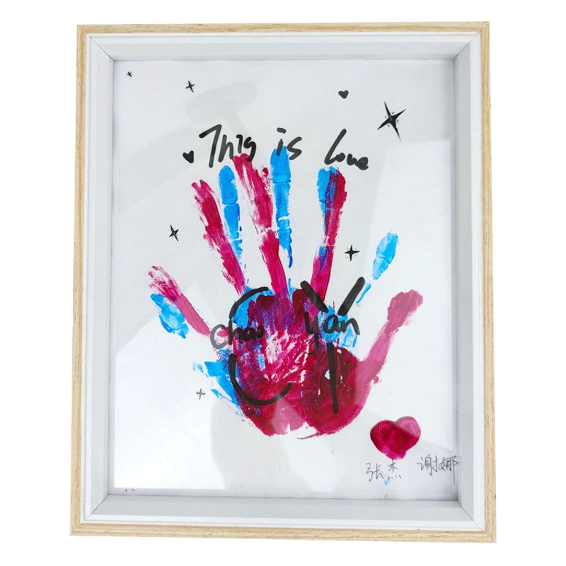 Handprint Photo Frame DIY Handprint Painting Couple Birthday Gift for Girlfriend Girl Confession Girlfriend Chinese Valentine's Day Gift