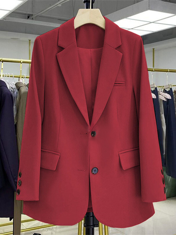 Suit Jacket Women's 2024 Spring and Summer Ginger Yellow Small High Sense Temperament Cross-border Loose Women's Suit
