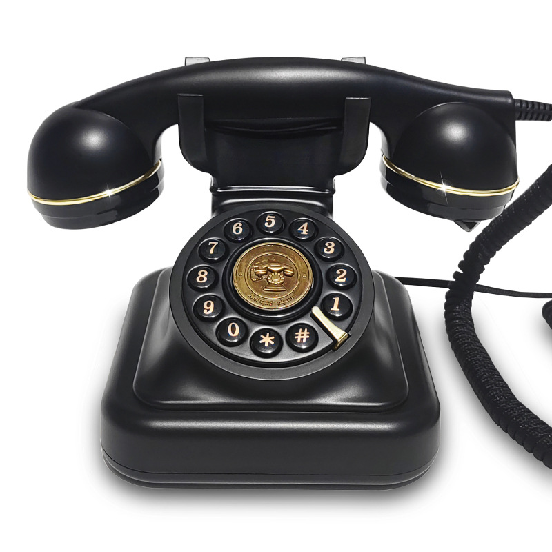 Picture of Cross-border European retro plug-in telephone household fixed wired landline antique decorative office telephone