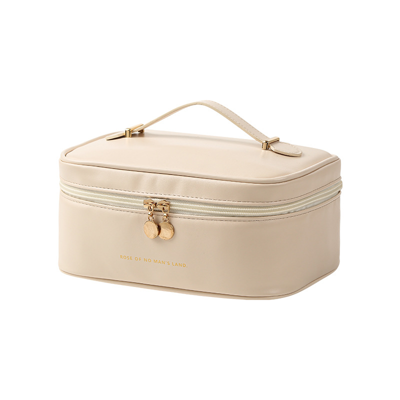 Picture of Spot Wholesale Cross-Border Pu Satchel Cosmetic Bag with High Appearance and Large Capacity Satchel Waterproof Cosmetics Bag Travel Toiletry Bag