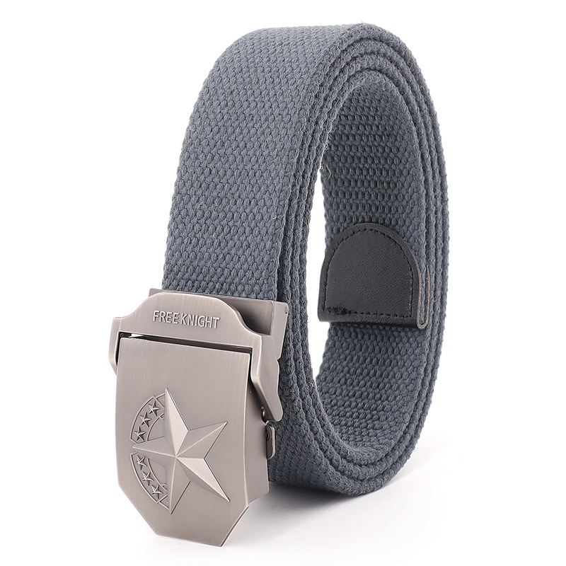 Picture of Thickened alloy camouflage canvas belt men's smooth buckle student leisure outdoor pants belt tactical military training wholesale