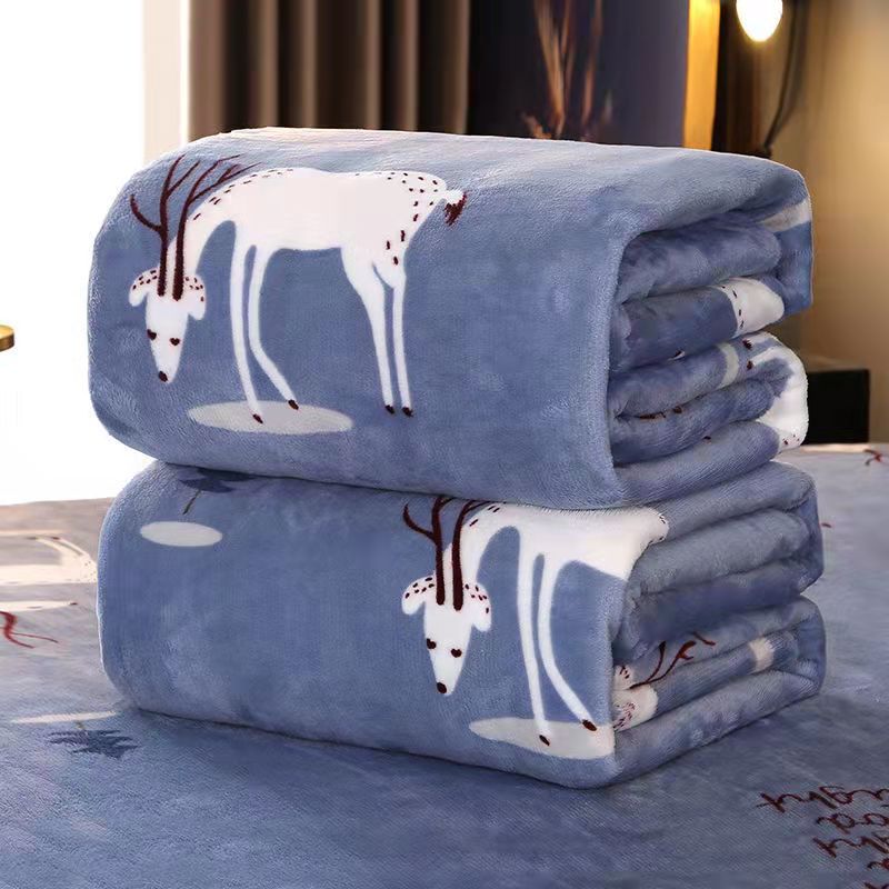 Picture of Faleirong blanket air conditioning blanket children's blanket lunch break thickened coral fleece gift blanket manufacturers wholesale support generation