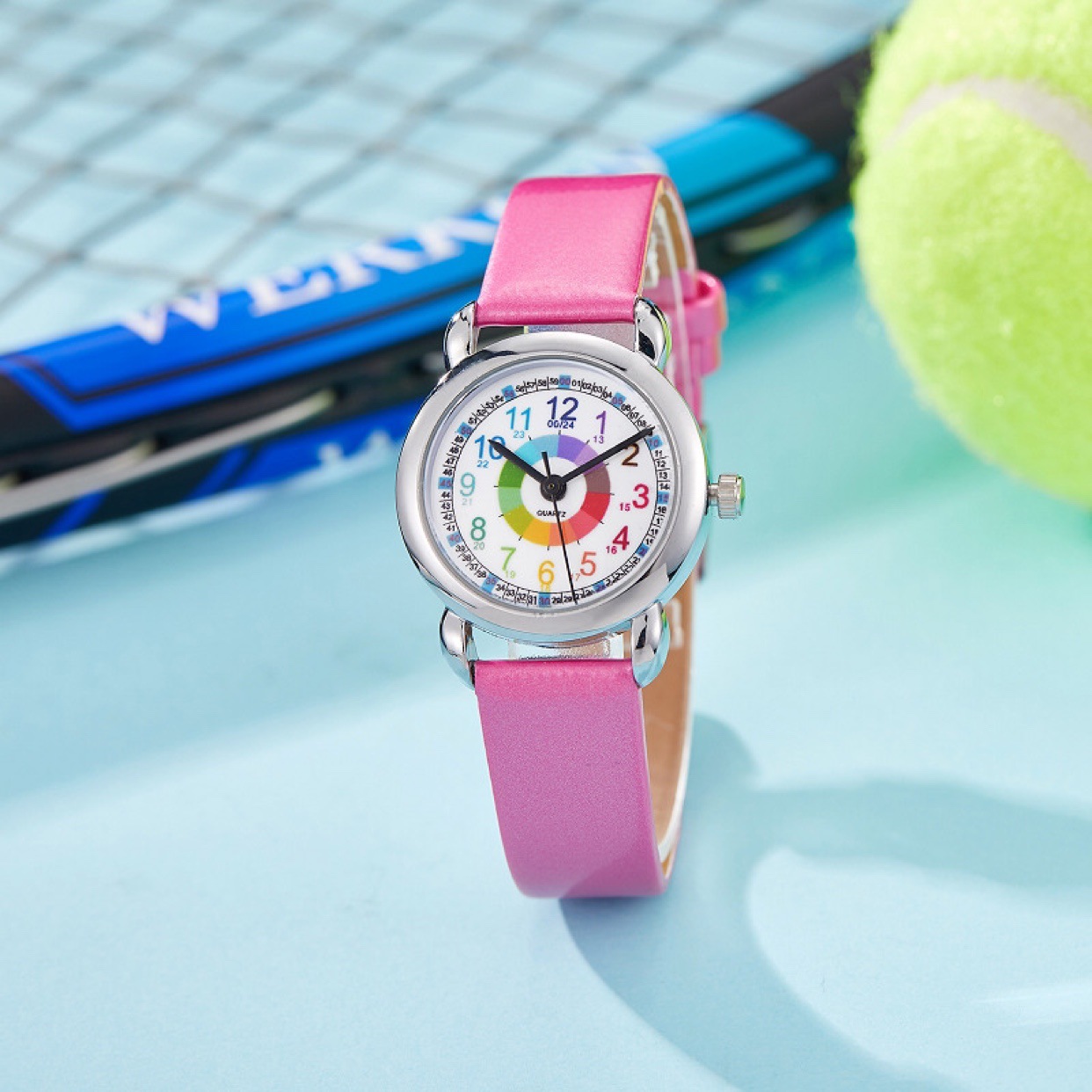 Picture of Children's Watch Boys' Female Pupil Pointer Digital Character Life Waterproof Watch