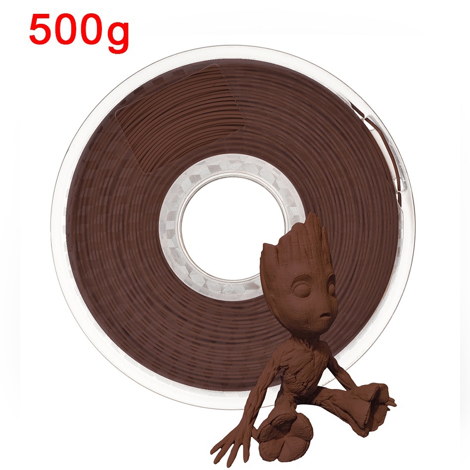 Picture of Sandalwood Redwood Walnut 3D Printer Consumables PLA Light Wood 1KG Consumables Ebony 1.75mm Deep Wood Color