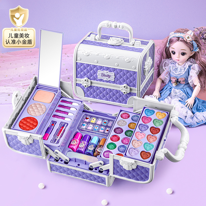 Factory children girl princess makeup box color makeup box suit set box eye shadow full set gift box toy temu cross border