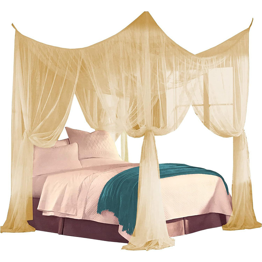 Picture of Square Mosquito Net, Simple Enlarged Four-Door Mosquito Net, Square Top Mosquito Net, Ultra-High Outdoor Mosquito Net to Prevent Mosquitoes