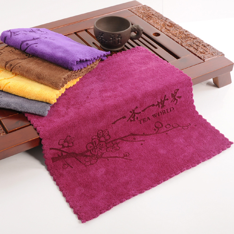 Picture of Tea Towel Thickened Absorbent Tea Towel Tea Table Rag Small Square Towel Kung Fu Tea Mat Pot Towel Independent Packaging Fixed Logo