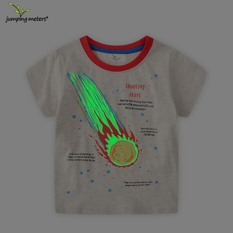 Picture of 2025 Spring and Summer New Style Luminous Planet Return New Short Sleeve Tops Children's T-Shirts Factory Wholesale