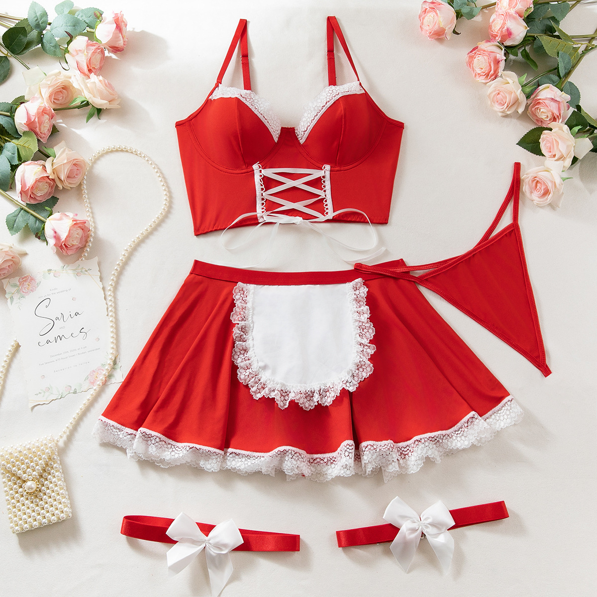 Picture of European and American sexy maid clothing role-playing uniform temptation suit sexy lingerie independent station supply