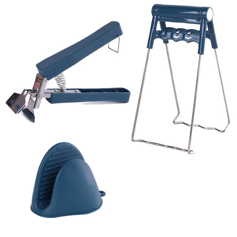 Picture of Stainless Steel Anti-scalding Clamp Bowl Lift Bowl Clip Silicone Non-slip Gloves Plate Tracker Dish Tracker