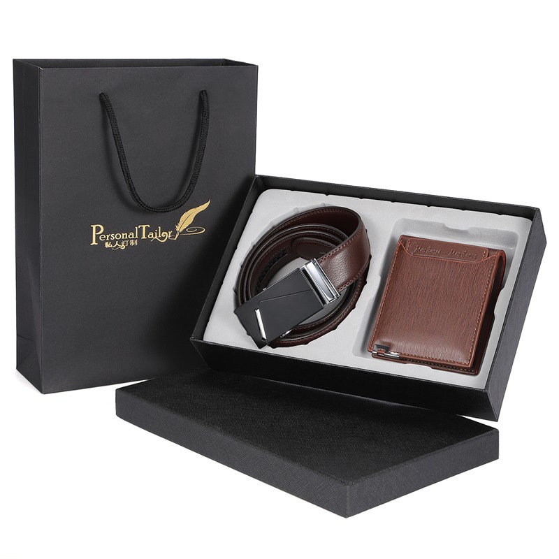 Picture of Gift Wallet Belt Set Corporate Business Men's Genuine Leather Logo Belt Men's Brand Belt Logo Customization