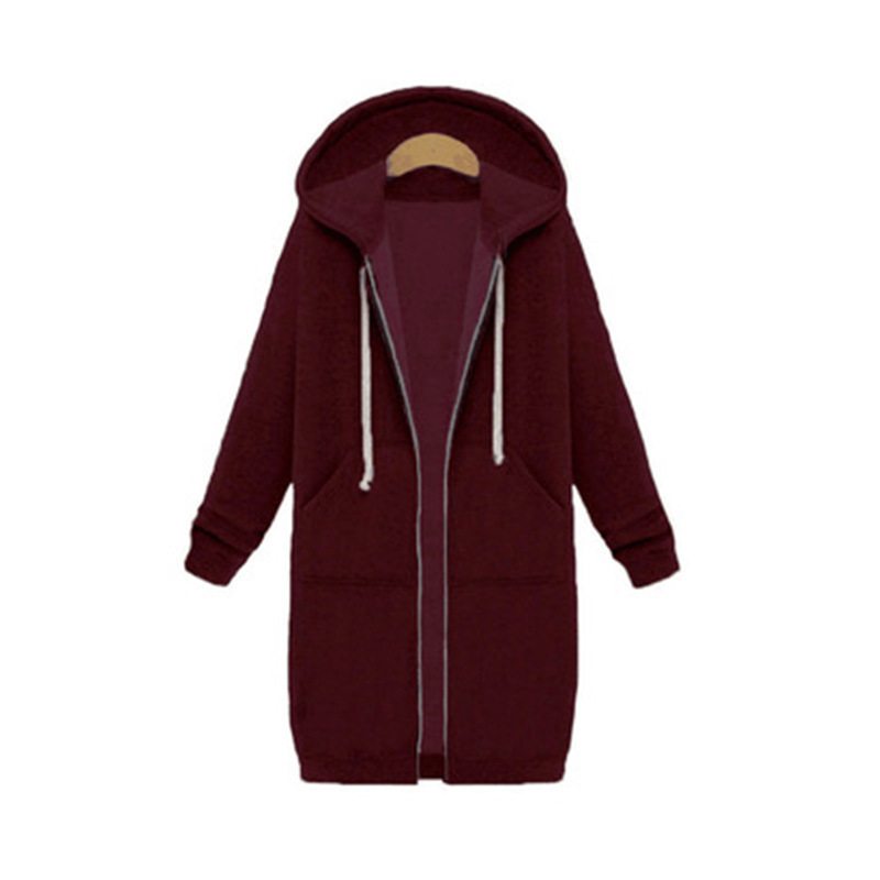 Picture of Foreign trade cross-border Amazon explosions Europe and the United States autumn and winter women's long hooded long sleeve sweater women's winter coat
