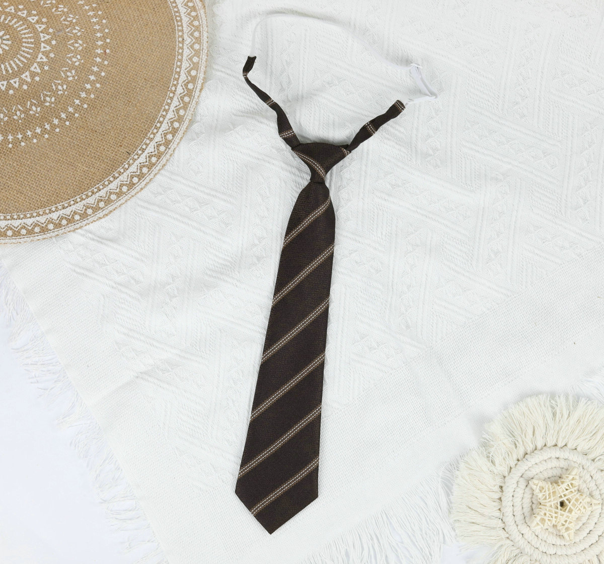 Picture of Jk Japanese Style Uniform Leather-band Free Tie Men's Bow Tie Women's All-match School Style Daily Striped Simple School Uniform