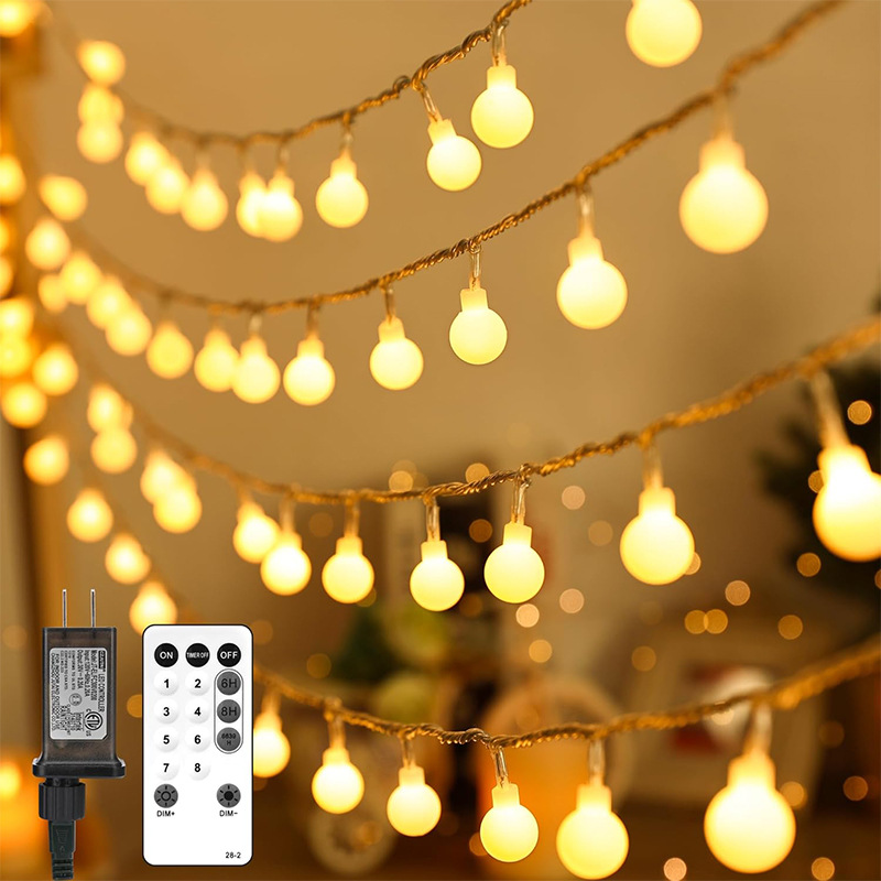 Low voltage led string lights canopy camping all over the sky star lights Christmas decoration outdoor remote control waterproof frosted ball lights