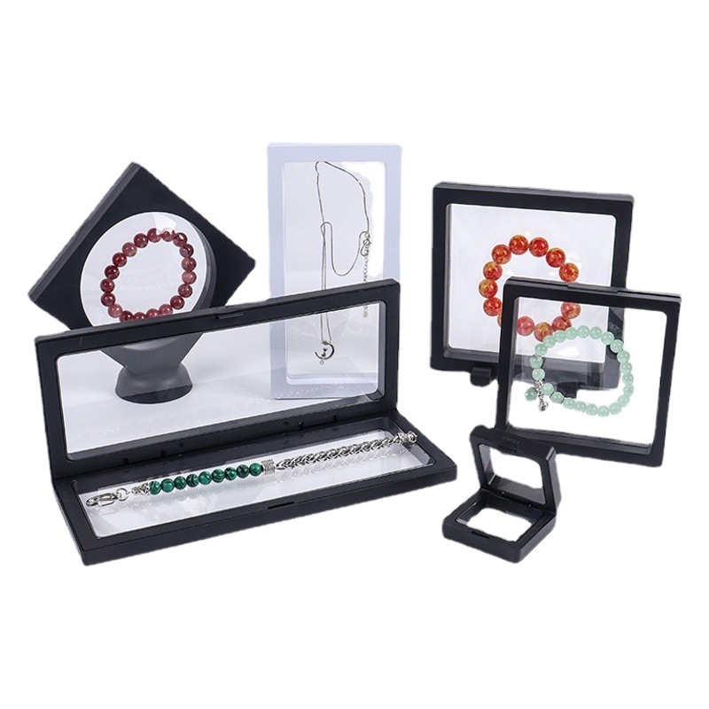 Full Model Plastic PE Film Suspension Packaging Box Ring Necklace Jewelry Display Box Gift Storage Packaging Box