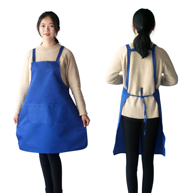Picture of Manufacturer Wholesale Printed Advertising Waterproof Apron Custom Logo Pure Cotton Kitchen Promotion Adult Apron Labor Protection Apron