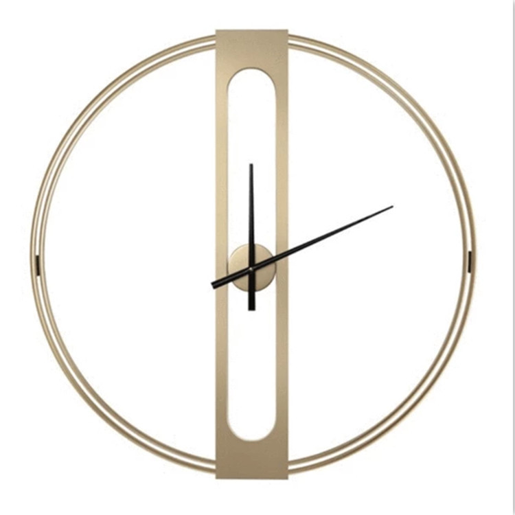 Picture of Cross-border hot recommendation European modern simple fashion metal clock round living room creative wall clock wholesale