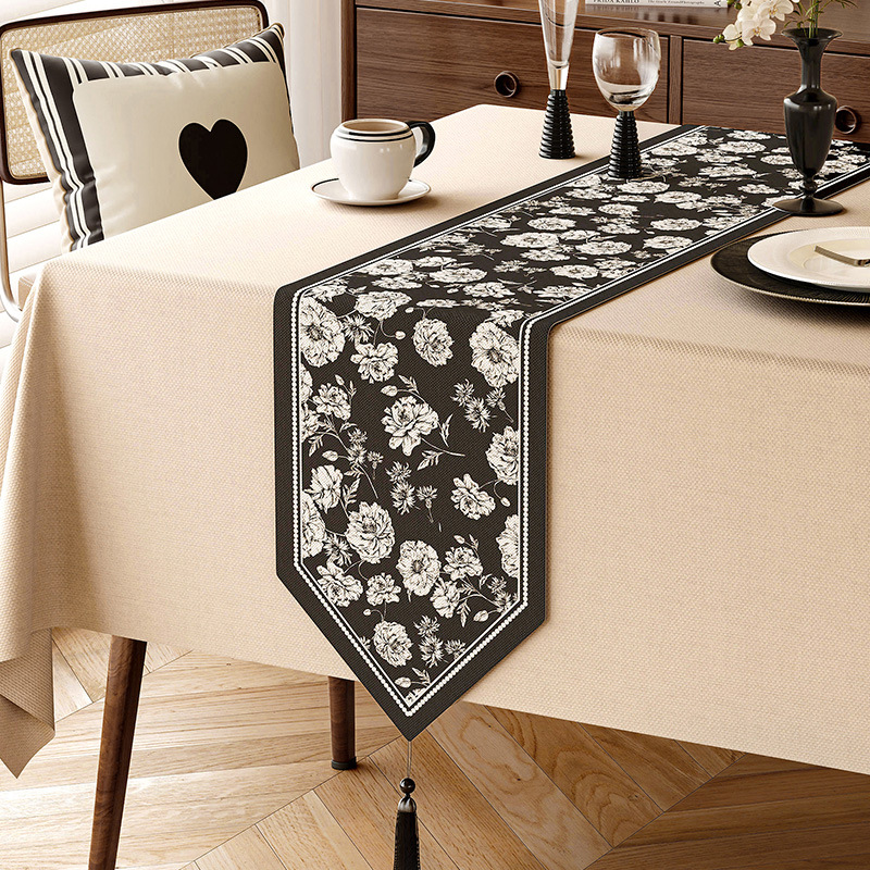 Table Flag American Accessible Luxury Classy Atmosphere Long Waterproof Tea Mat Tea Table Cover Linen Fabric Tea Table Cushion