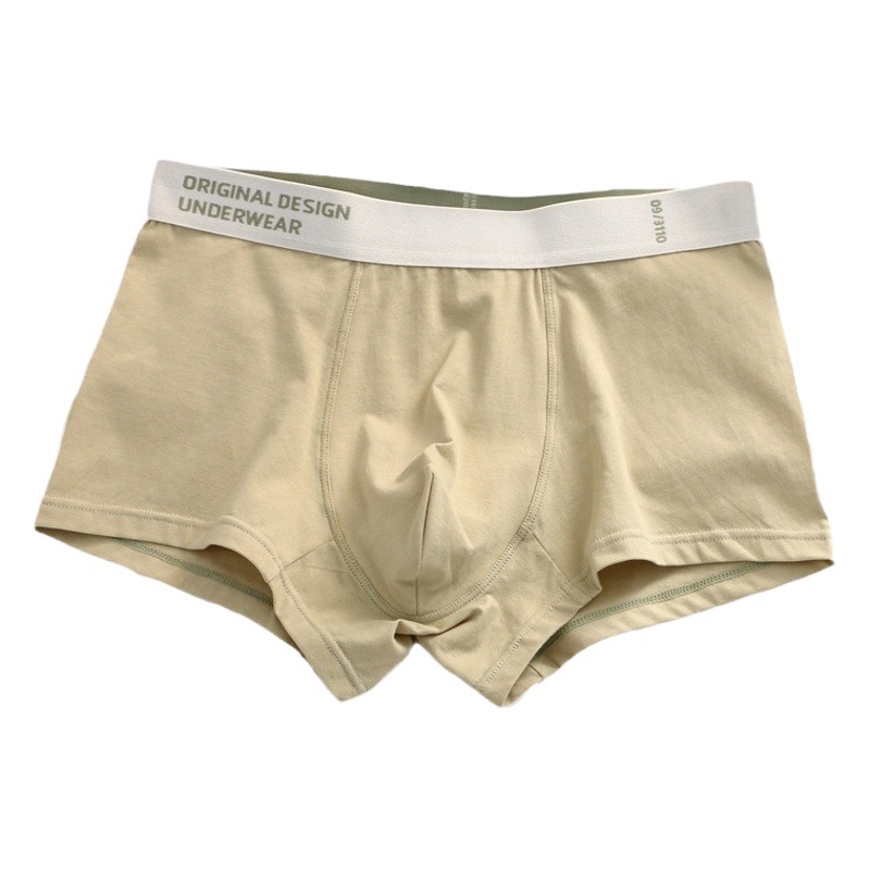 Hong Kong Style Men's Underwear Boys' Four-Corner Pants Youth Cotton Boxer Shorts Head Underpants Four Seasons Comfortable Trend