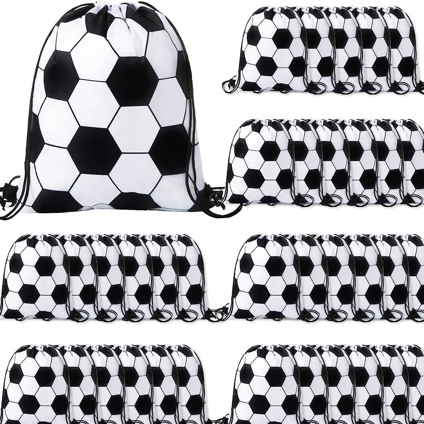 Picture of Football World Cup Backpack Drawstring Backpack Bag Portable Storage Bag Polyester Amazon Drawstring Bag Drawstring Pocket Ready in Stock